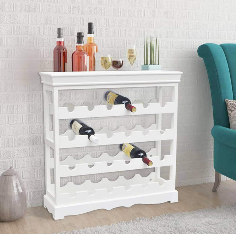 wine rack cabinet white