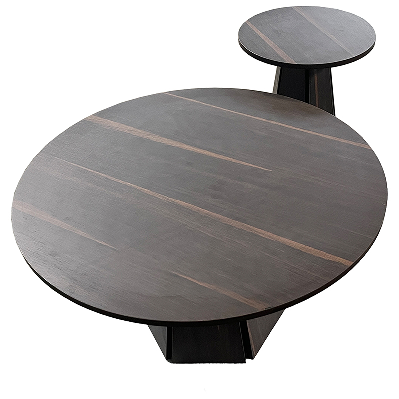 Versatile Circular Coffee Table Set in Brown AHF241690 (4)